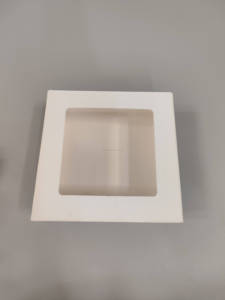 Caja para Pastel y Postres de Cartón Blanco Cuadrado de 6 Pulgadas, Reciclable, Resistente a la Grasa, Personalizable, con Ventana, para Hornear Donuts - Product Image 2