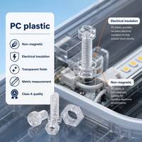 Vis de machine à tête ronde Phillips en plastique transparent PC M3 M4 M5 M6 avec jeu d'écrous hexagonaux isolants – Vente en gros
