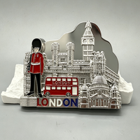 Nouveauté Personnalisée Aimants de Réfrigérateur Souvenirs Touristiques de Londres en Métal 3D de Haute Qualité Cadeau de Voyage de Londres Aimant de Frigo Vente en Gros