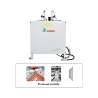 JUNDE 2.2kW Precisión 45 °   90 °   Máquina de Corte de Aluminio Semiautomática Neumática Eléctrica con Protección de Esquinas