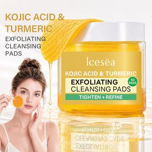 Fabricant en gros OEM/ODM – Lingettes apaisantes et hydratantes à l'extrait de curcuma et à l'acide kojique pour femmes – Tous types de peau – Éclaircissent et exfolient - Product Image 2