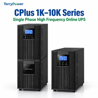 Onduleur monophasé en ligne 6KVA 10KVA haute fréquence, batterie au plomb, onde sinusoïdale pure, alimentation sans interruption