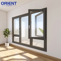 Fenêtres en aluminium à double vitrage insonorisées, installation facile, entretien gratuit, haute qualité