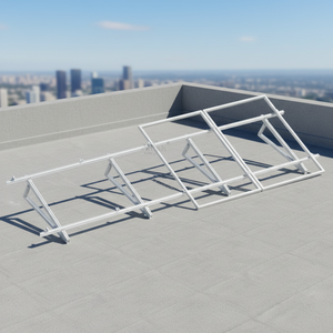 Support triangulaire en alliage d'aluminium personnalisable pour panneaux solaires, structure de montage sur toit plat/métallique - Product Image 2