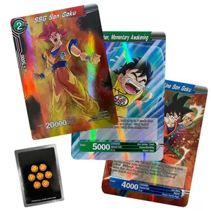 2023 nuevo Anime Dragon Balls Z tarjeta Goku Vegeta Super Saiyan tarjeta al por mayor