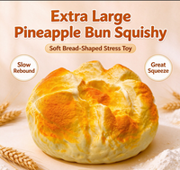 Jumbo Pineapple Bun Squishy en mousse PU à remontée lente, jouet anti-stress réaliste en forme de pain, accessoire sensoriel pour le soulagement de la pression