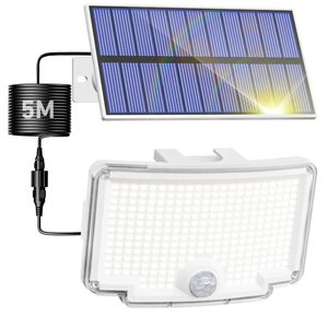 Lampe solaire murale à détecteur de mouvement 234 LED, étanche IP65, pour extérieur, jardin, garage - Product Image 1