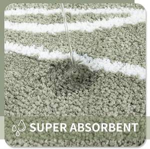 <span class=keywords><strong>Tapis</strong></span> <span class=keywords><strong>de</strong></span> <span class=keywords><strong>salle</strong></span> <span class=keywords><strong>de</strong></span> <span class=keywords><strong>bain</strong></span> <span class=keywords><strong>de</strong></span> luxe <span class=keywords><strong>vert</strong></span> <span class=keywords><strong>sauge</strong></span> blanc courbe, <span class=keywords><strong>tapis</strong></span> <span class=keywords><strong>de</strong></span> <span class=keywords><strong>bain</strong></span> extra doux et absorbant <span class=keywords><strong>de</strong></span> 24x36 pouces - Product Image 3