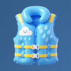 سترة سباحة قابلة للنفخ مخصصة للأطفال من مادة PVC مع إمكانية تخصيص اللون والشعار للتزلج على الماء والاستخدام الخارجي - Product Image 5