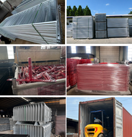Barrière de contrôle des foules en treillis soudé en acier galvanisé à chaud, avec pieds tubulaires courbés, portable, emboîtable, barricade temporaire pour événements