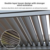 Kit de pergola à lames orientables en aluminium imperméable 10x10 pieds, gazebo extérieur à toit motorisé avec LED, prix d'usine