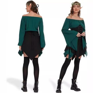 Baige 2024 Costume da fata medievale vestito da donna rinascimentale Halloween Elf ragazze Cosplay <span class=keywords><strong>accessori</strong></span> - Product Image 3