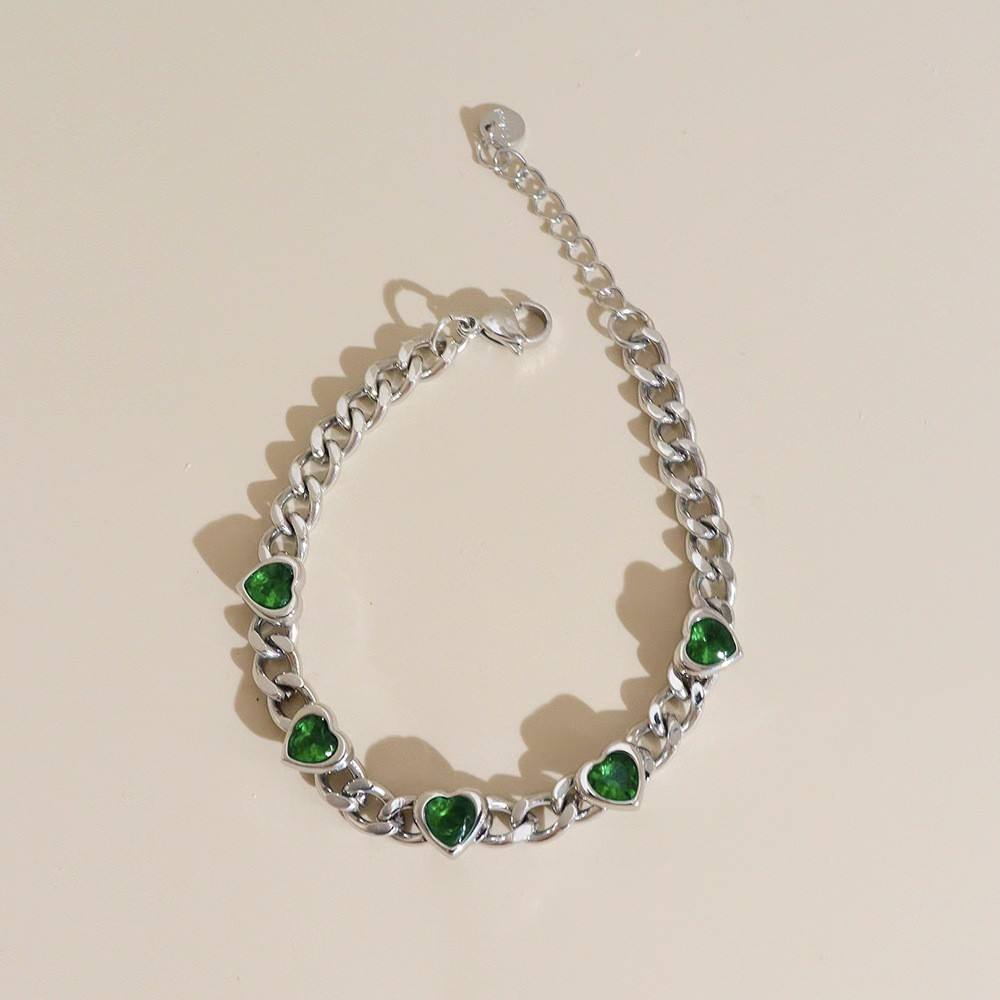 Silver/Emerald Green