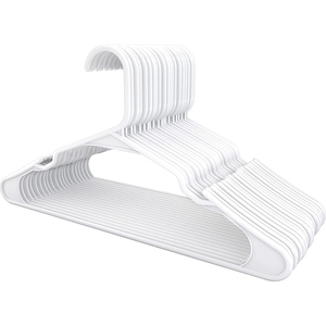 Super Heavy Duty Non-Slip Eco-Friendly Flexible <b>Black</b> Plastic Suit Hangers High Quality Premium Modern Space-Saving Wardrobe - Product Image 1