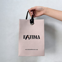 Tas Kemasan Kertas Seni Khusus Mewah dengan Bahan Daur Ulang, Pegangan Tali Panjang, Ukuran & Logo yang Dapat Disesuaikan