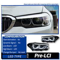 Ensemble de phares LED haute performance avec clignotants DRL pour BMW Série 5 G30 2018-2020, adaptable aux modèles G30.