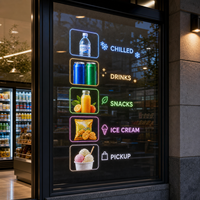 Film LED transparent pour vitrine de magasin de proximité