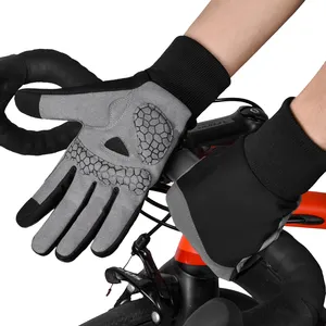 Luvas HBG 1450 para bicicleta de montanha e estrada de inverno para homens ao ar livre luvas de ciclismo dedos completos