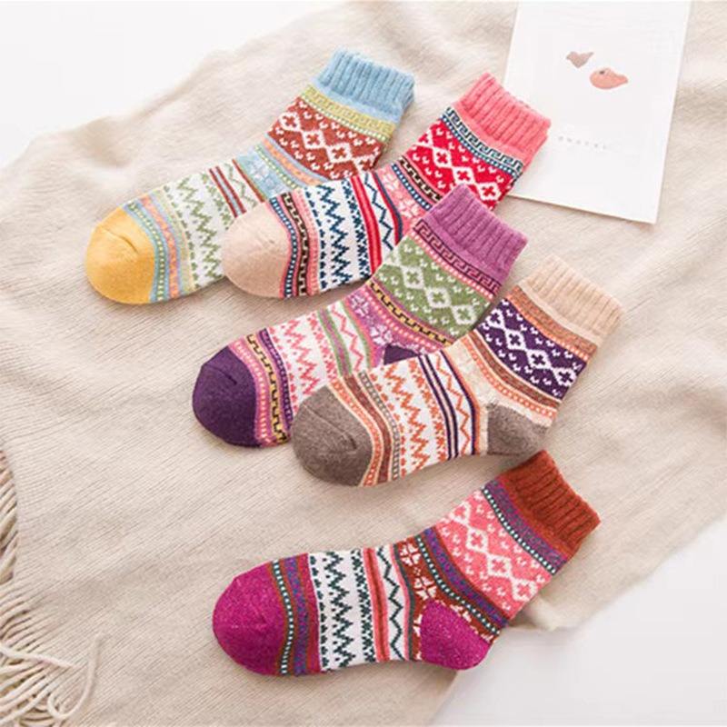 Wuyang Factory WY-103 Wholesale Women Best Seller Fashion Winter Socks Soft Wool Winter Socks
