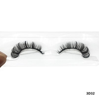 Faux cils russes 5D volumineux en gros sous marque privée, bande de cils 3D en faux vison 14mm, cils russes bouclés naturels en faux vison effet œil de chat