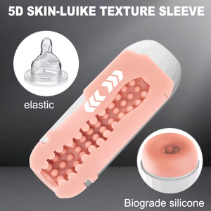 Masseur masculin automatique à 8 fréquences avec sons réalistes, rechargeable par USB, dispositif vibrant pour soins personnels, outil de bien-être mains libres - Product Image 2
