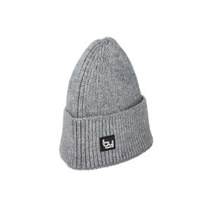 Bonnet pour femme Byblos, gris, tricot côtelé, chaleur hivernale - Product Image 2