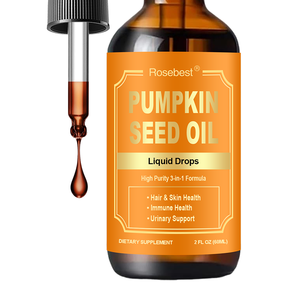 Minyak Biji Labu Organik Alami Rosebest Cold Pressed dengan Saw Palmetto untuk Kesehatan Saluran Kemih dan Prostat - Product Image 1