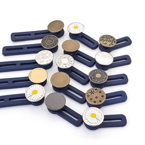 Silice couture 17MM boutons démontage réglable rétractable jean taille bouton métal boucles étendues <span class=keywords><strong>pantalon</strong></span> ceinture extenseur - Product Image 3