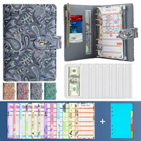 Bloc-notes vintage A6 à motif Paisley pour la planification financière et la gestion du budget – Cadeau avec pages pliées pour l'enregistrement des transactions