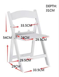 Chaises en PP blanches très vendues, imperméables, réglables, portables, pliables <span class=keywords><strong>pour</strong></span> les fêtes en plein air, l'hôtellerie, les salons, les locations - Product Image 4