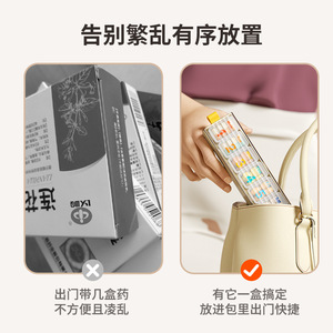 Portable Drug Box 7 Grids ABS Material Sealed Daily Pill Storage Case For Weekly Medicine Organization - Product Image 5