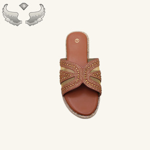 Sandalias Planas de Mujer de Alta Calidad, Modernas, Duraderas, con Cuentas, Punta Abierta, Transpirables, con Pedrería, Ligeras, para Primavera - Product Image 4