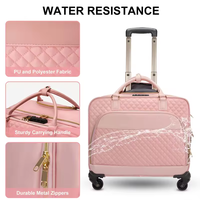 Sac de voyage d'affaires unisexe personnalisé avec fermeture éclair, motif lettres, et roulettes pour poussette