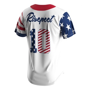 Design Embroidery Sublimation Outdoor <b>Baseball</b> Men Shirts 2 Button <b>Baseball</b> Jersey - Product Image 2