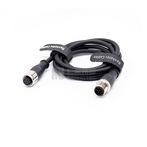 M12 Cáp Ngoài Trời Đúc M5/M8/M12 Ánh Sáng LED Mở Rộng Ethercat Encoder Độ Kết Nối Hàng Không Là Góc 4P 12 P 6 12 Pin - Product Image 2