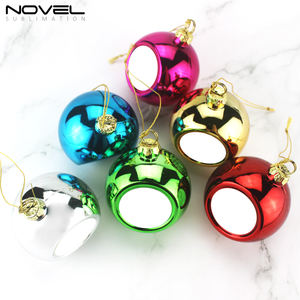 Promoción 4/6/8CM Galvanizado Brillante Colorido Sublimación Bola de Navidad - Product Image 6