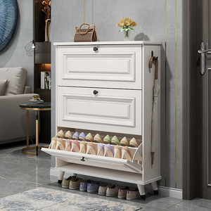 <span class=keywords><strong>Meubles</strong></span> de haute qualité au design moderne réglables à assemblage facile Étagère à chaussures en bois à 3 niveaux Organisateur de stockage Armoire à chaussures - Product Image 2