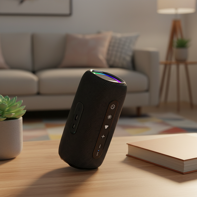 New Stock Arrival Portable Boombox Speaker with Light Weight Plastic Design RGB Subwoofer Bass Bluetooth Wireless Parties