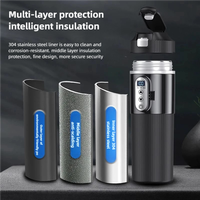 Nouvelle tasse chauffante intelligente pour voiture 500 ml avec chauffage rapide 12V 24V, bouteille d'eau électrique portable pour voyage et SUV