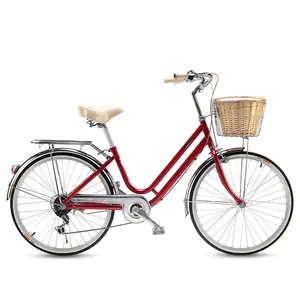 フレームバイクトレンド Suppliers-2021トレンド自転車女性の24インチ可変速女性City代の男性の自転車