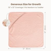 Luxury Organic Cotton Hooded Bath Towel Soft Absorbent Large Bath Towel Toddler Shower Essentials