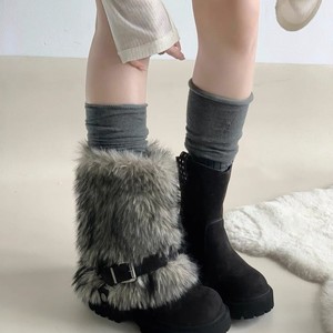 Stivali da Neve da <span class=keywords><strong>Donna</strong></span> 2026 Nuova Moda con Pelliccia Staccabile, Caldi, Suola Spessa Antiscivolo - Product Image 5