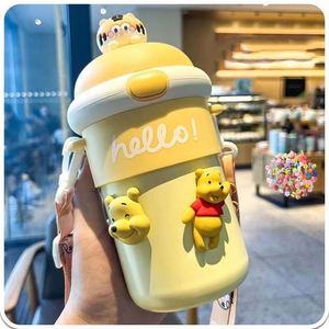 Haute apparence niveau dessin animé fille grande capacité sac <span class=keywords><strong>à</strong></span> dos tasse <span class=keywords><strong>à</strong></span> eau mignon paille tasse étudiant Ins Portable <span class=keywords><strong>verre</strong></span> - Product Image 4