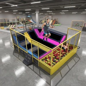 Parc de trampolines avec fosse à mousse, parcs de trampolines intérieurs, plus grand fournisseur d'équipements de trampolines pour cascades, équipement de parc de trampolines - Product Image 2