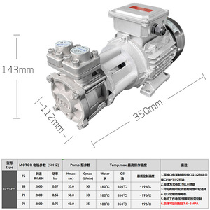Bomba de Vórtice de Accionamiento Magnético de Acero Inoxidable Lcy3271 de 0.37kw, 0.55kw, 0.75kw para la Industria Química y Transferencia de Alcohol - Product Image 5