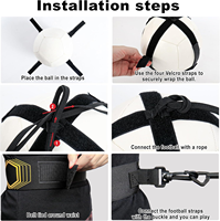 Équipement d'entraînement de football en néoprène avec logo personnalisé, ceinture réglable portable, entraîneur de football à cordon pour entraînement individuel