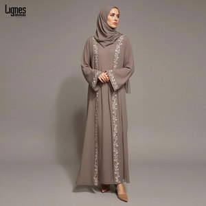 Modest Islamic <strong>Abaya</strong> Loose Fit Long Robe Ramadan Eid Dress Women Muslim <strong>Abaya</strong> Cardigan Style Maxi Dress - Product Image 1