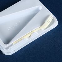 Boîte d'emballage alimentaire transparente X013 pour gâteau à la mangue et au durian avec fourchette, personnalisable