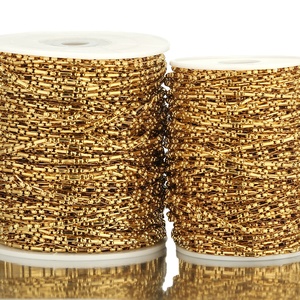 Aceworks Stainless Steel 3mm Wide Square Gold Color <b>Necklace</b> <b>Chains</b> for DIY Jewelry Making Accessories-Bracelet Anklet Findings - Product Image 4