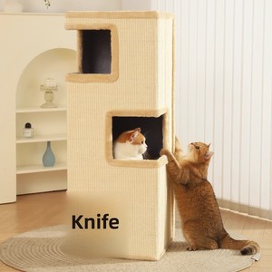 Structure d'escalade de luxe pour <span class=keywords><strong>chat</strong></span> pour petits appartements – Lit pour <span class=keywords><strong>chat</strong></span> et griffoir tout-en-un, peu encombrant, en sisal et carton pour intérieur - Product Image 2
